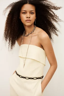 Ba&Sh CENELIA combinaison bustier JAUNE Online