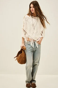 Ba&Sh CENOS pantalon droit taille BLEU Hot