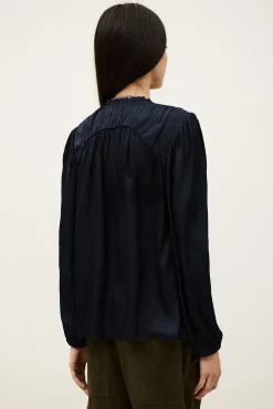 Ba&Sh CESIRA blouse manches bouffantes BLEU
