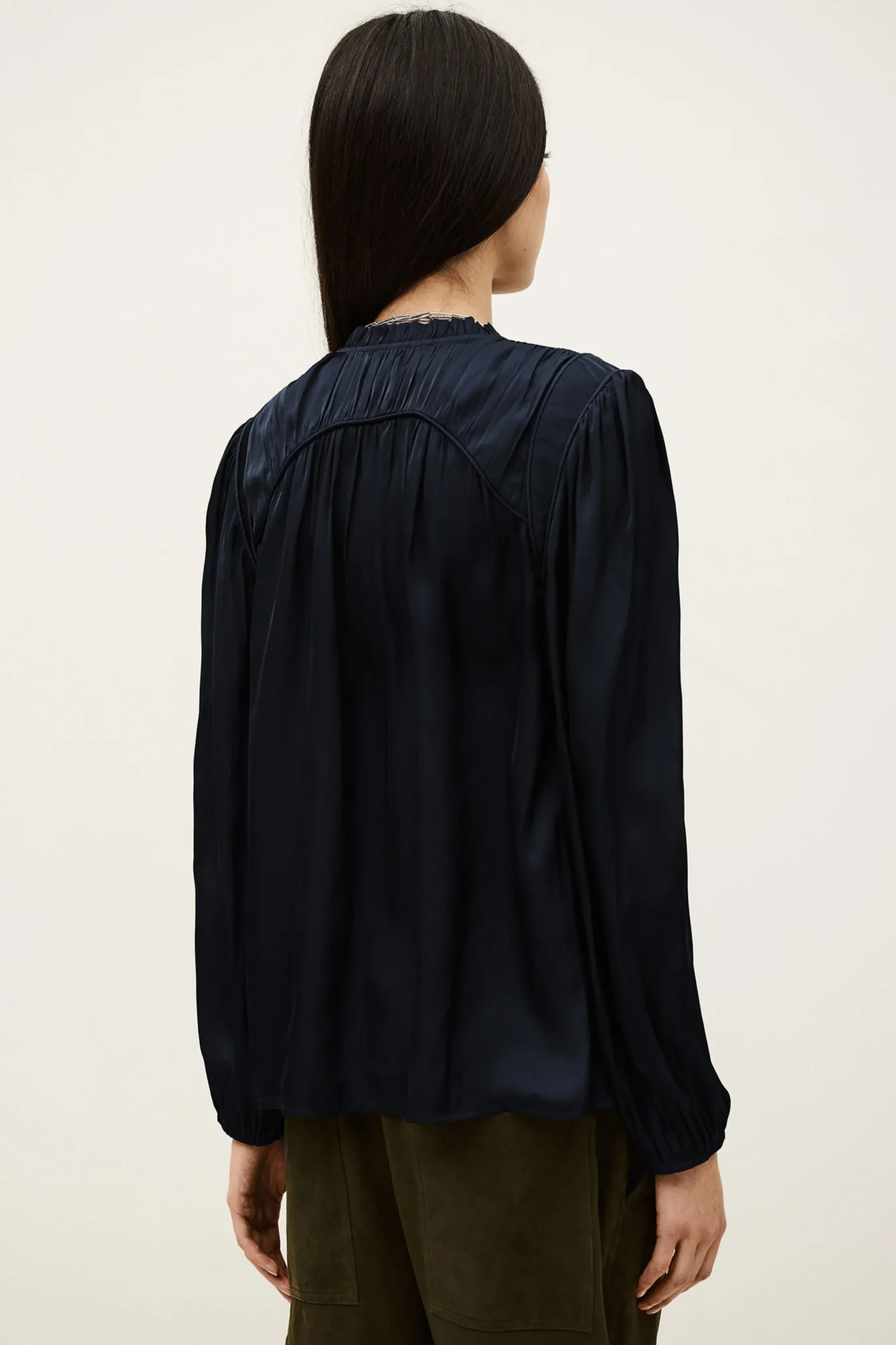 Ba&Sh CESIRA blouse manches bouffantes BLEU