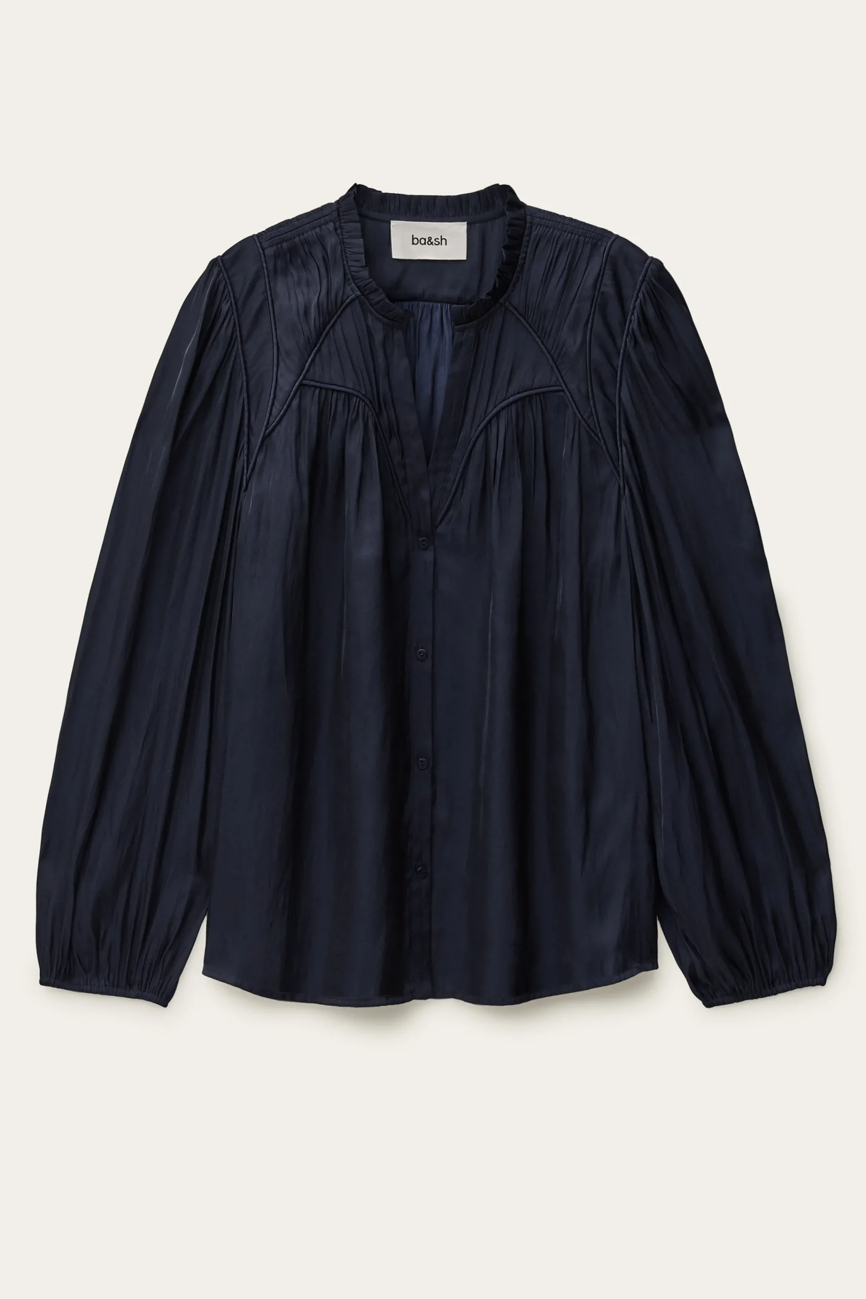Ba&Sh CESIRA blouse manches bouffantes BLEU
