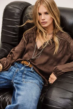 Ba&Sh CESSIA chemise manches longues MARRON Online