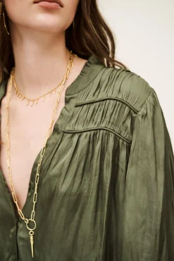 Ba&Sh CESSIA chemise manches longues VERT Hot