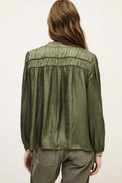 Ba&Sh CESSIA chemise manches longues VERT Hot