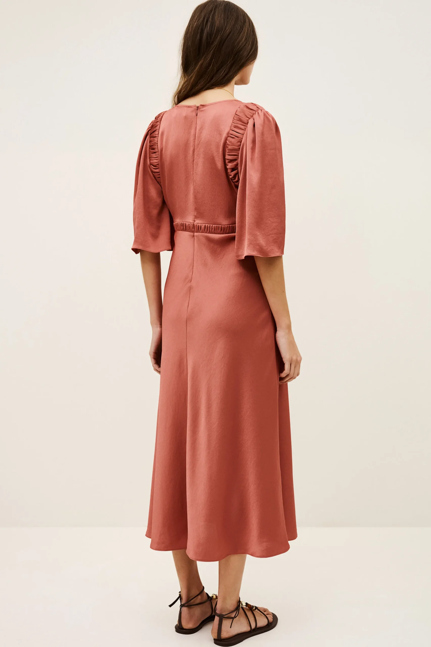 Ba&Sh CHARLOTTE robe midi ROSE Hot
