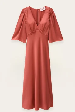 Ba&Sh CHARLOTTE robe midi ROSE Hot