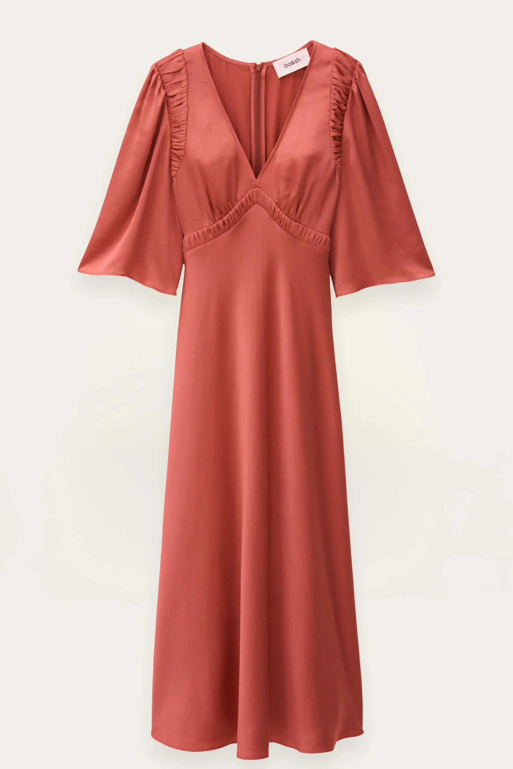 Ba&Sh CHARLOTTE robe midi ROSE Hot