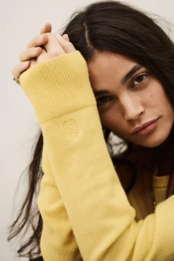 Ba&Sh CHAYA pull cachemire boîte JAUNE Clearance