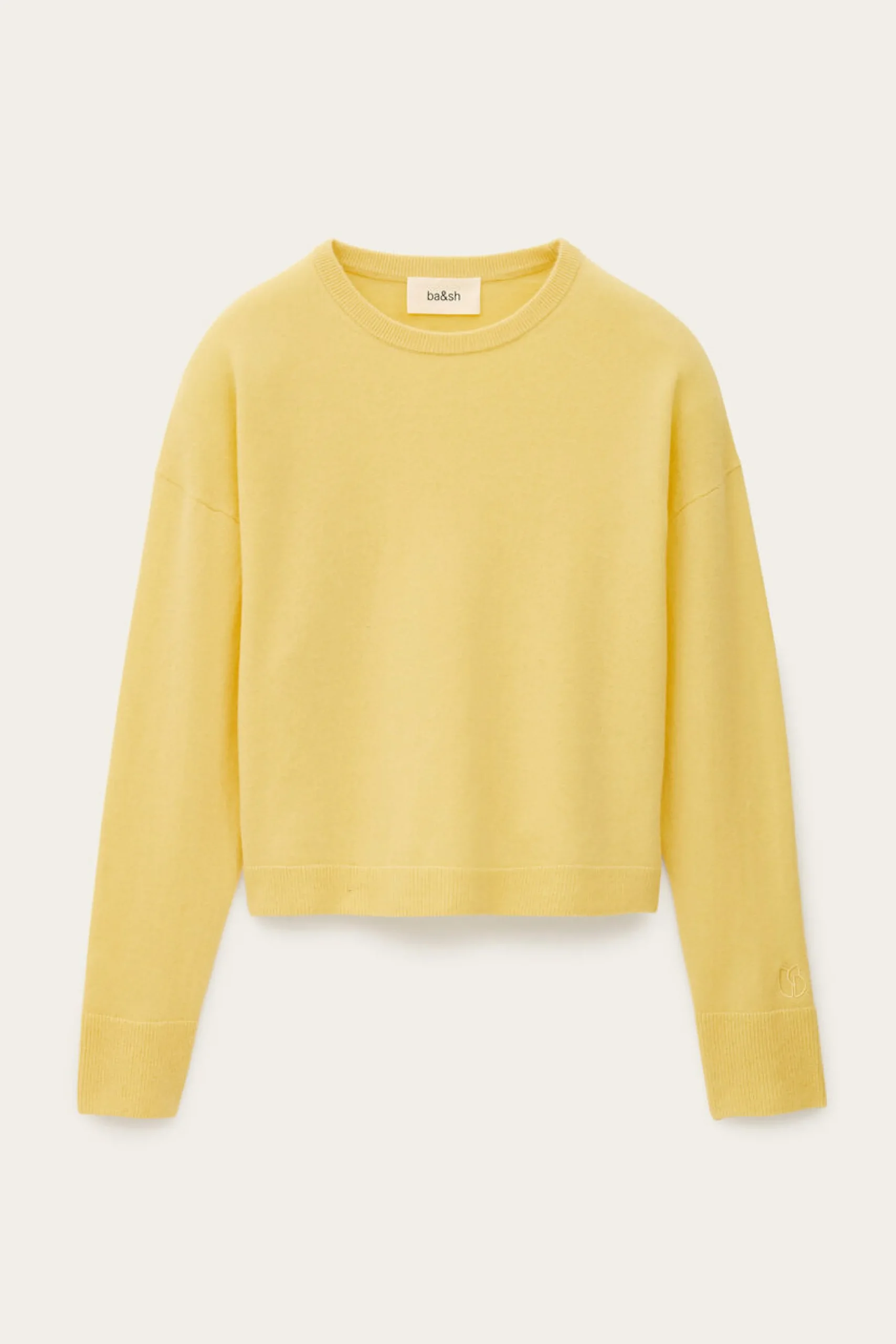 Ba&Sh CHAYA pull cachemire boîte JAUNE Clearance