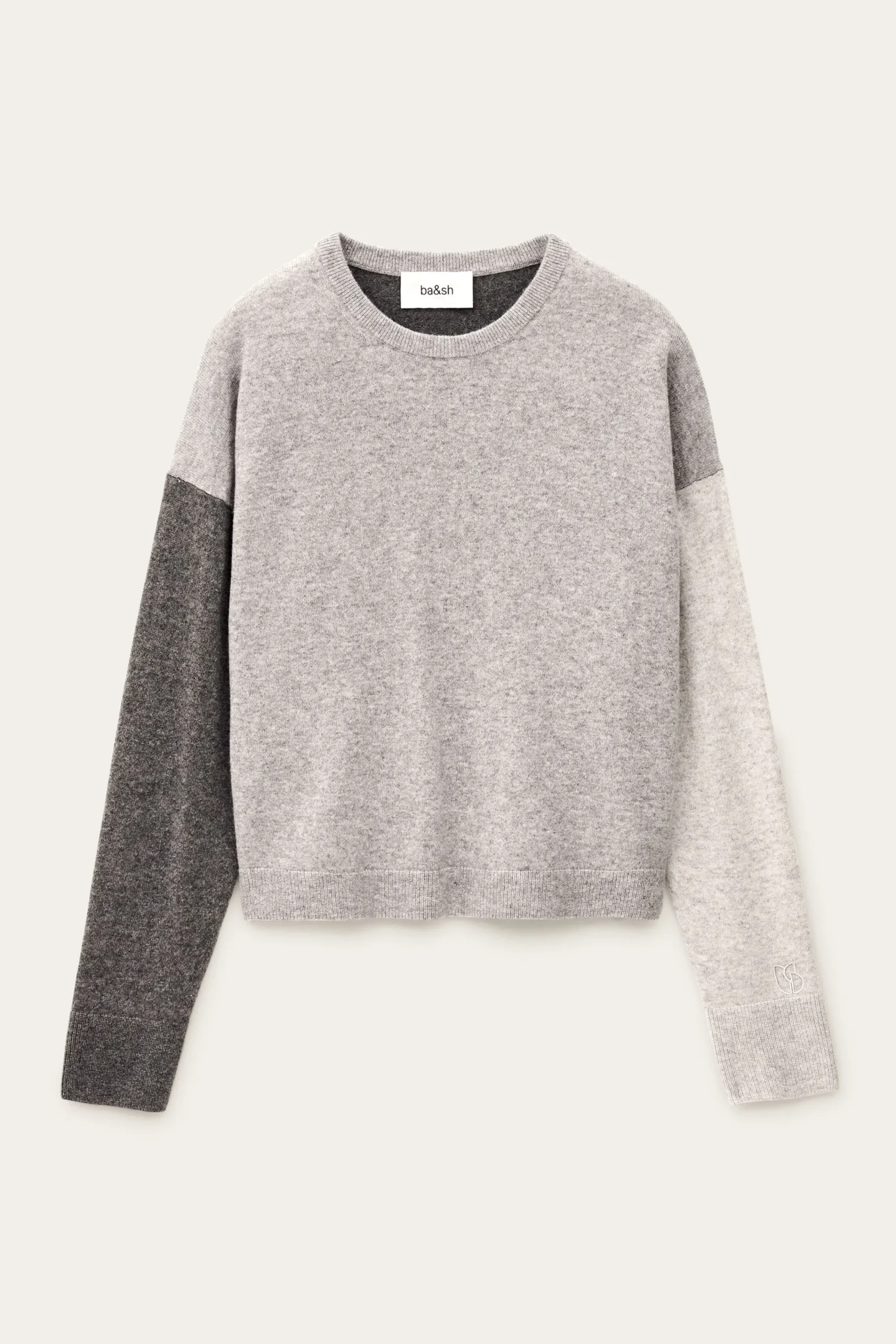 Ba&Sh CHAYA pull cachemire boîte GRIS Sale