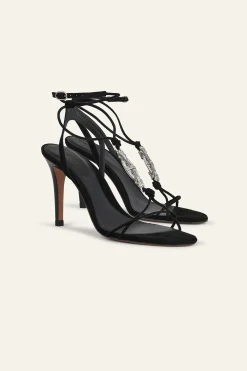 Ba&Sh CHAYA sandales plates cuir NOIR