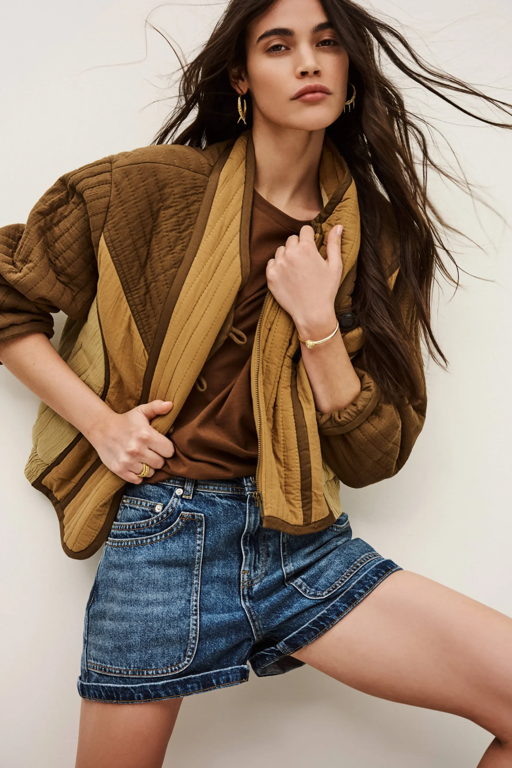 Ba&Sh CISCA veste poches asymétrique MARRON Clearance