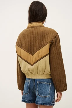 Ba&Sh CISCA veste poches asymétrique MARRON Clearance