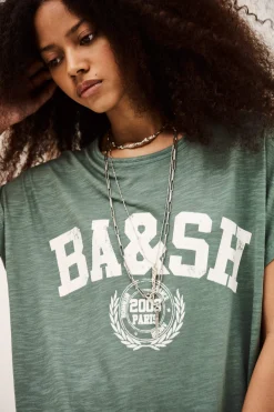 Ba&Sh CIVIA robe t-shirt VERT