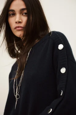 Ba&Sh CLASSY pull cachemire bateau BLEU Clearance