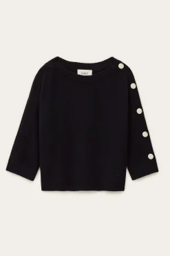 Ba&Sh CLASSY pull cachemire bateau BLEU Clearance