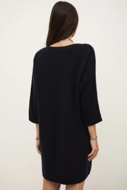 Ba&Sh COLEEN robe pull cachemire BLEU