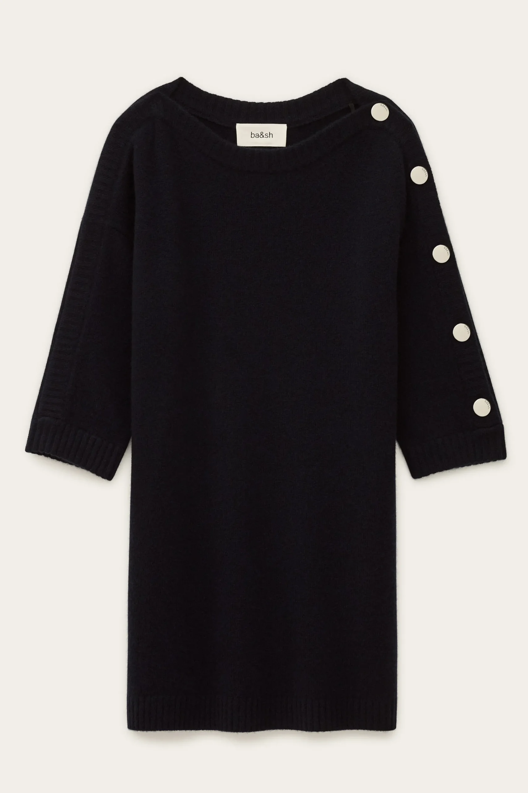 Ba&Sh COLEEN robe pull cachemire BLEU