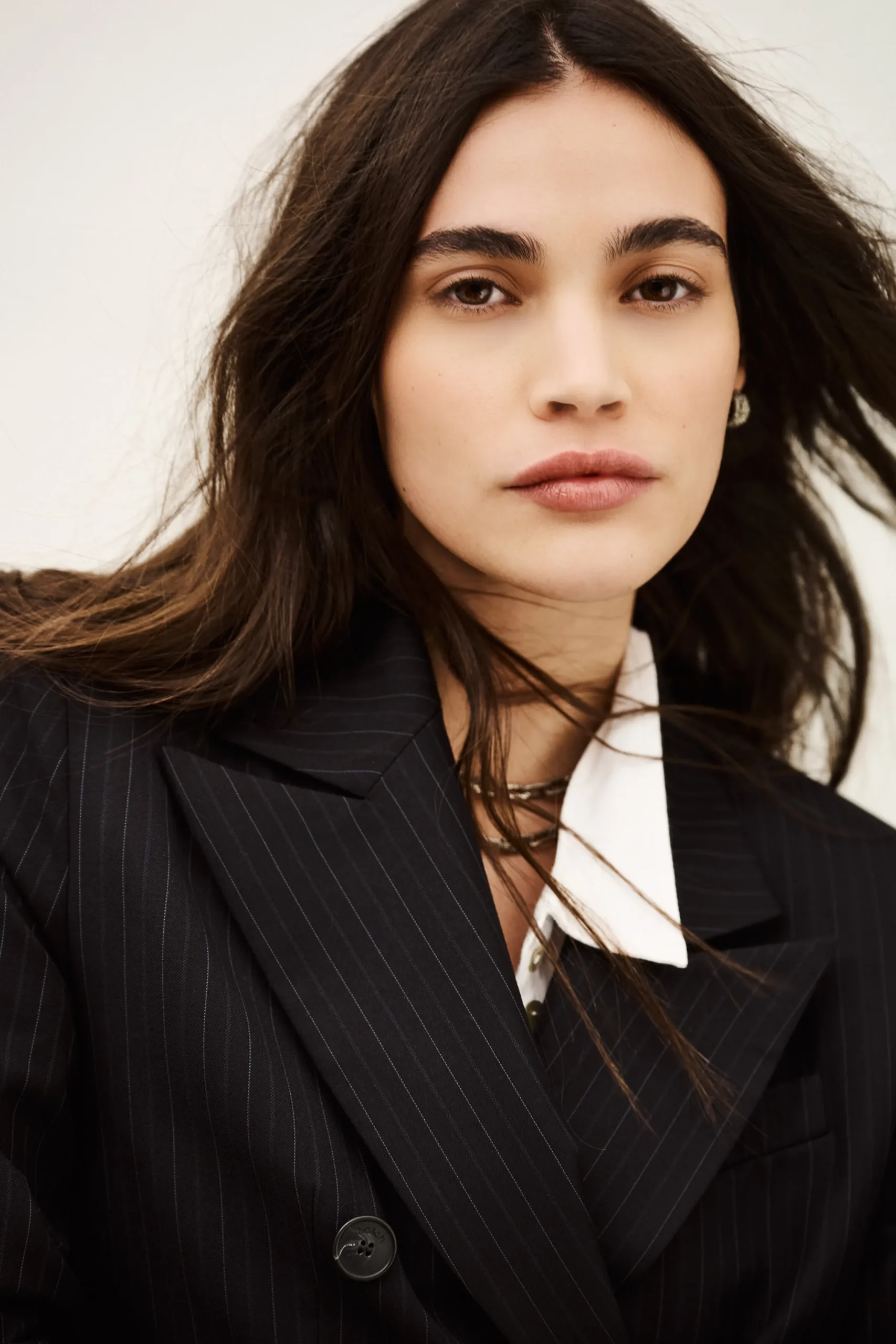 Ba&Sh COLINE veste tailleur rayures BLEU