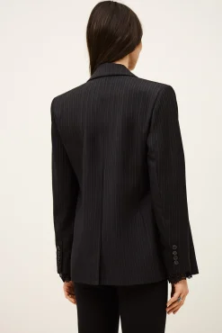 Ba&Sh COLINE veste tailleur rayures BLEU