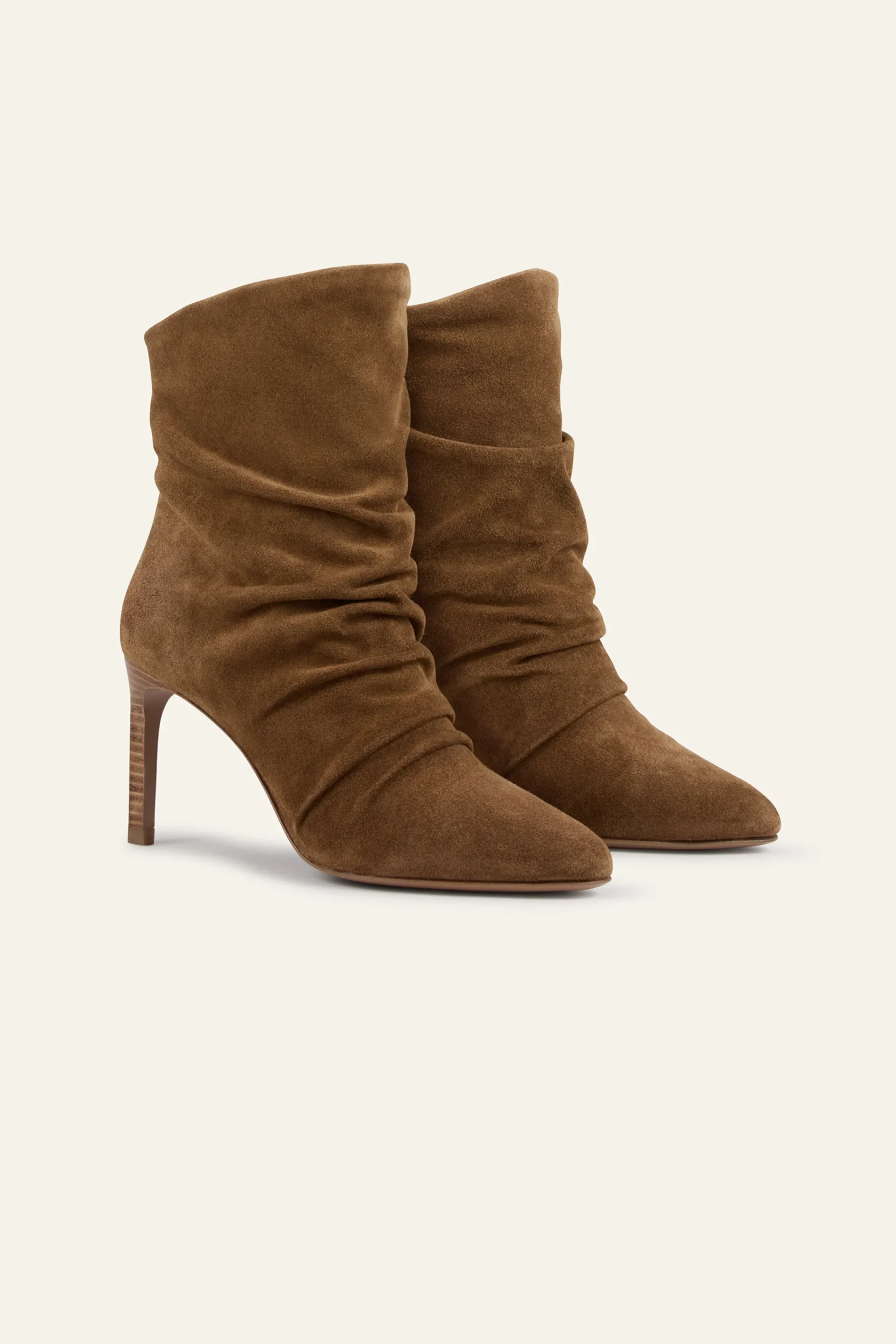 Ba&Sh COLIVIA bottines talons daim MARRON New