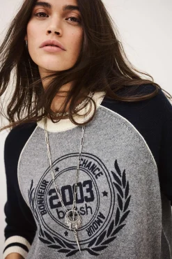 Ba&Sh COLLETTE pull cachemire sport BLEU Sale
