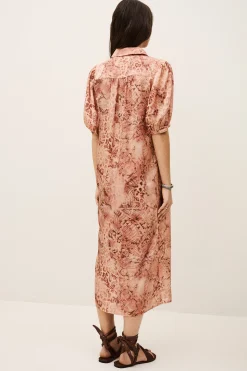 Ba&Sh CORMA robe chemise midi ROSE Outlet