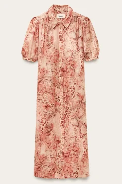 Ba&Sh CORMA robe chemise midi ROSE Outlet