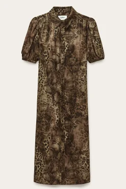 Ba&Sh CORMA robe chemise midi VERT Clearance