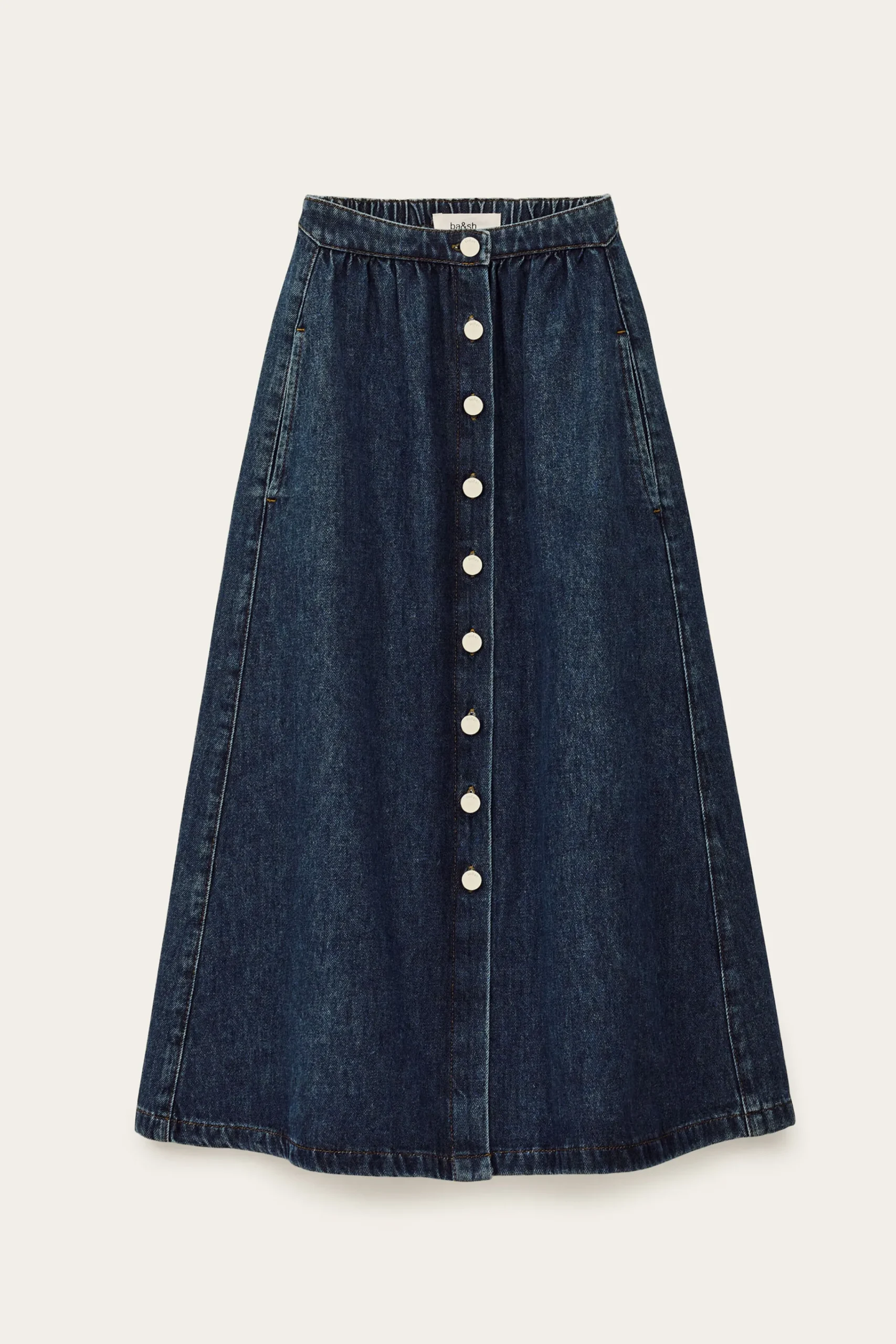 Ba&Sh COWIE jupe midi denim BLEU Outlet