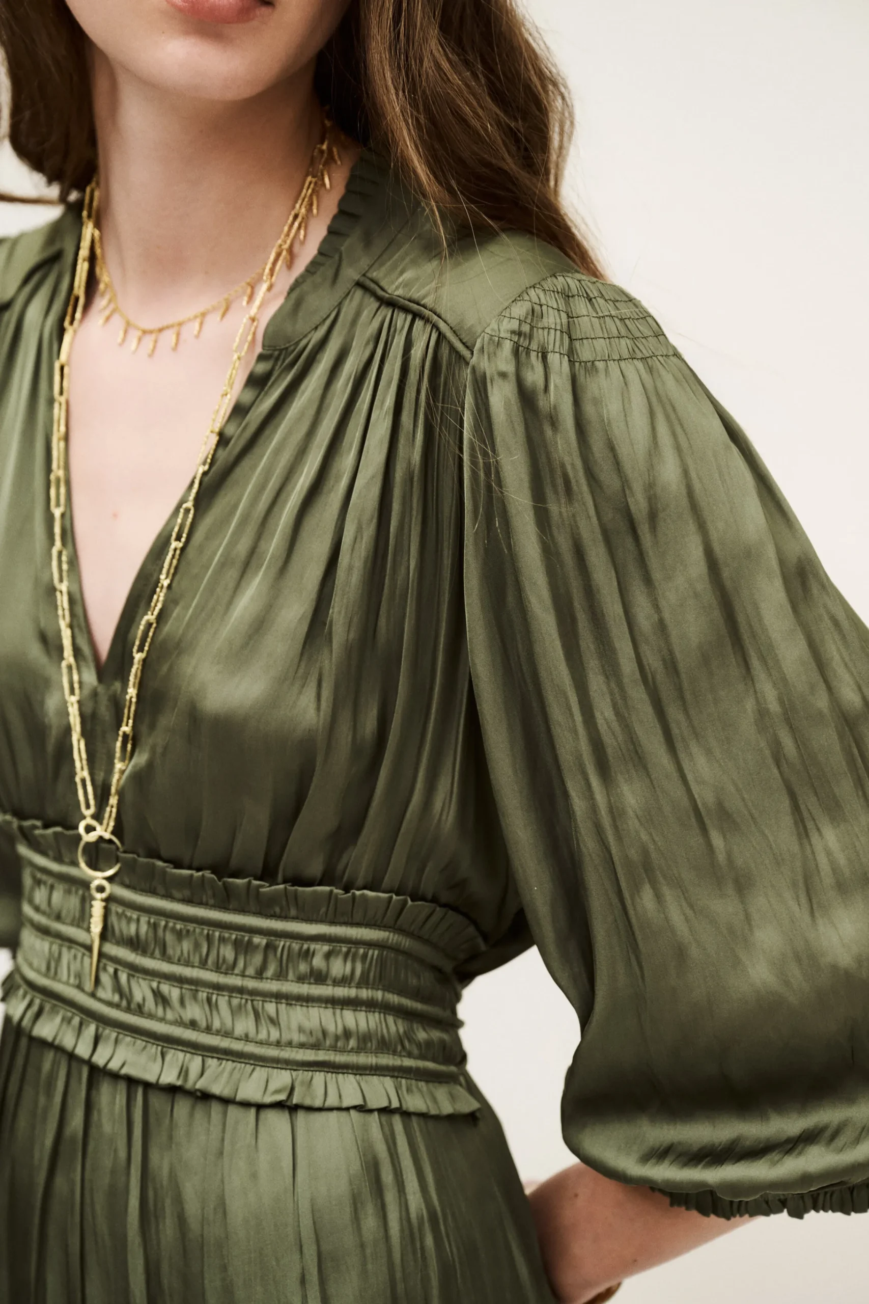 Ba&Sh CYRIALA robe courte VERT Best