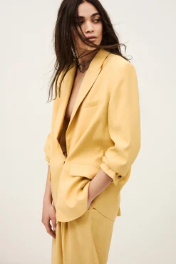 Ba&Sh DALENA veste tailleur JAUNE New
