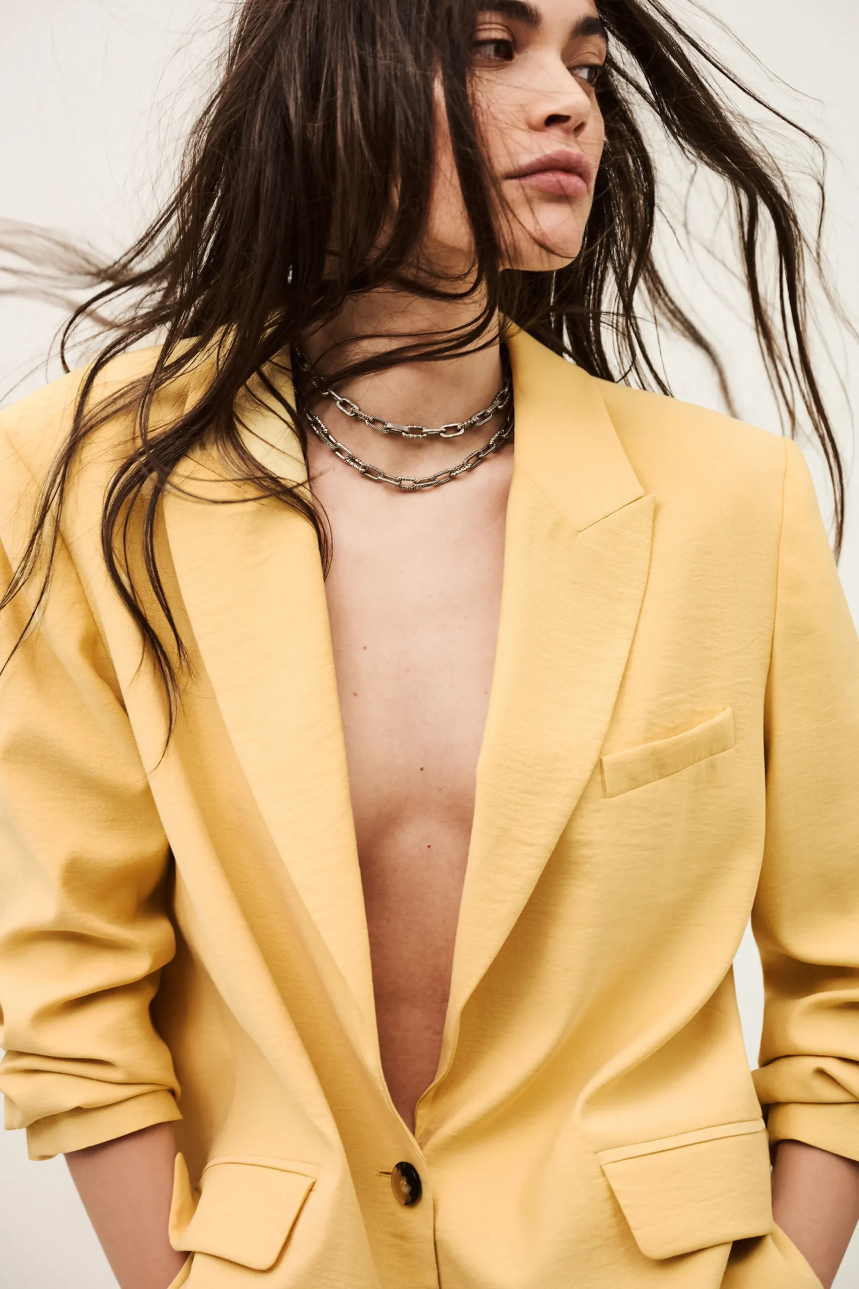 Ba&Sh DALENA veste tailleur JAUNE New