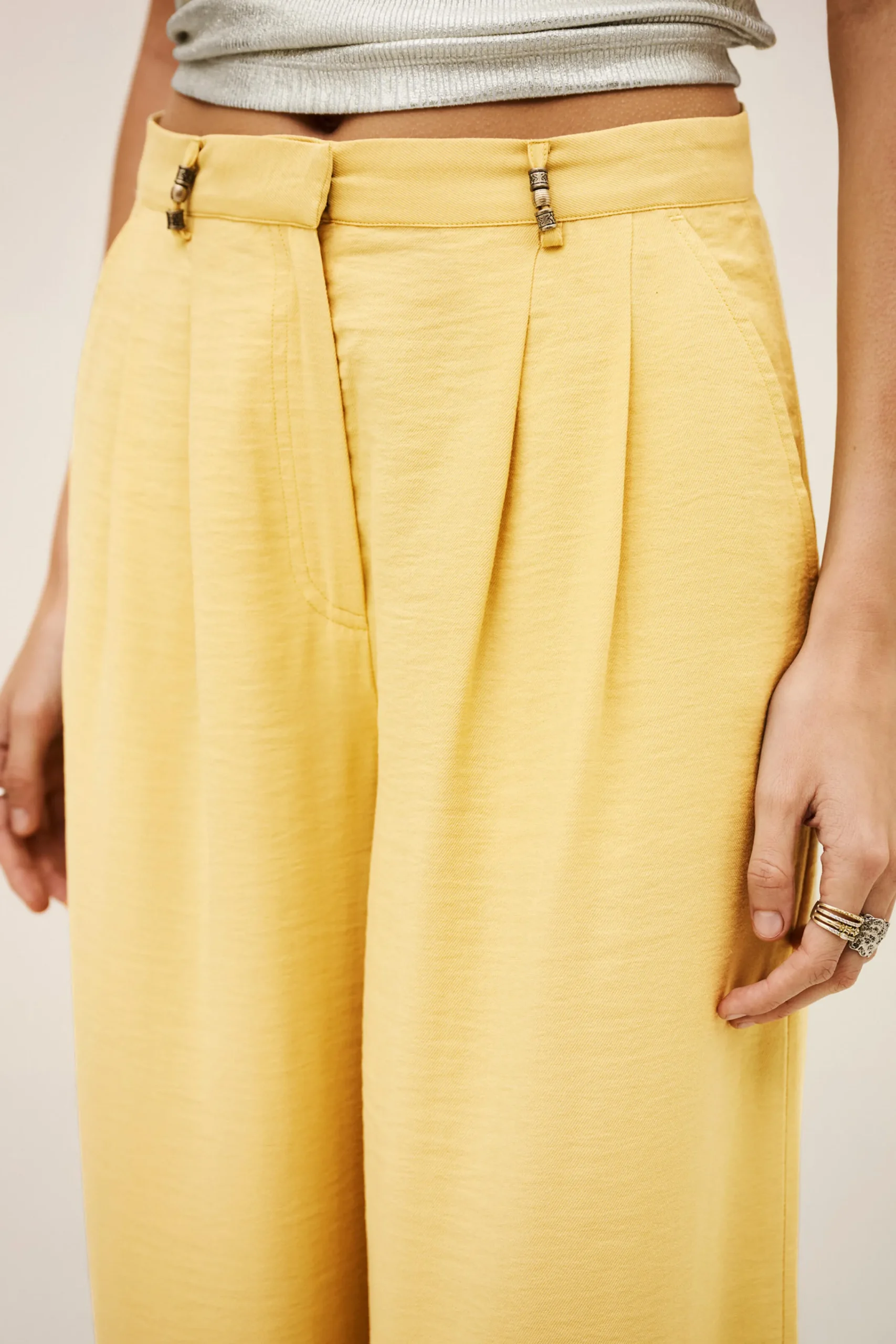 Ba&Sh DEANA pantalon droit JAUNE Hot