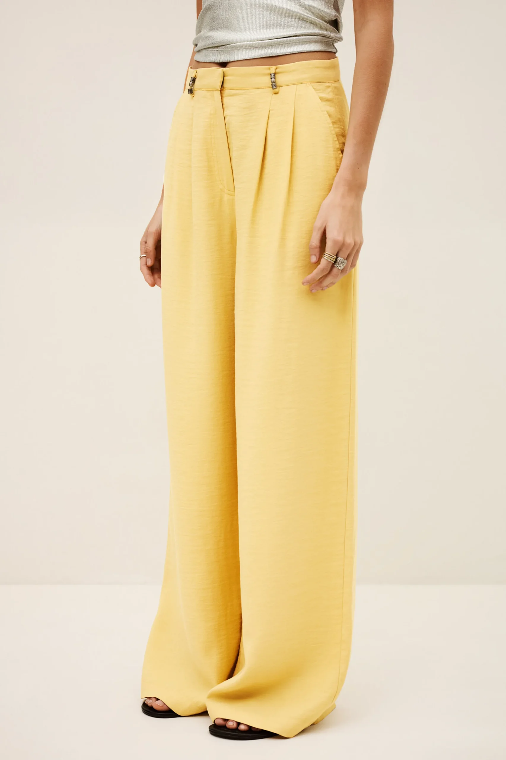 Ba&Sh DEANA pantalon droit JAUNE Hot