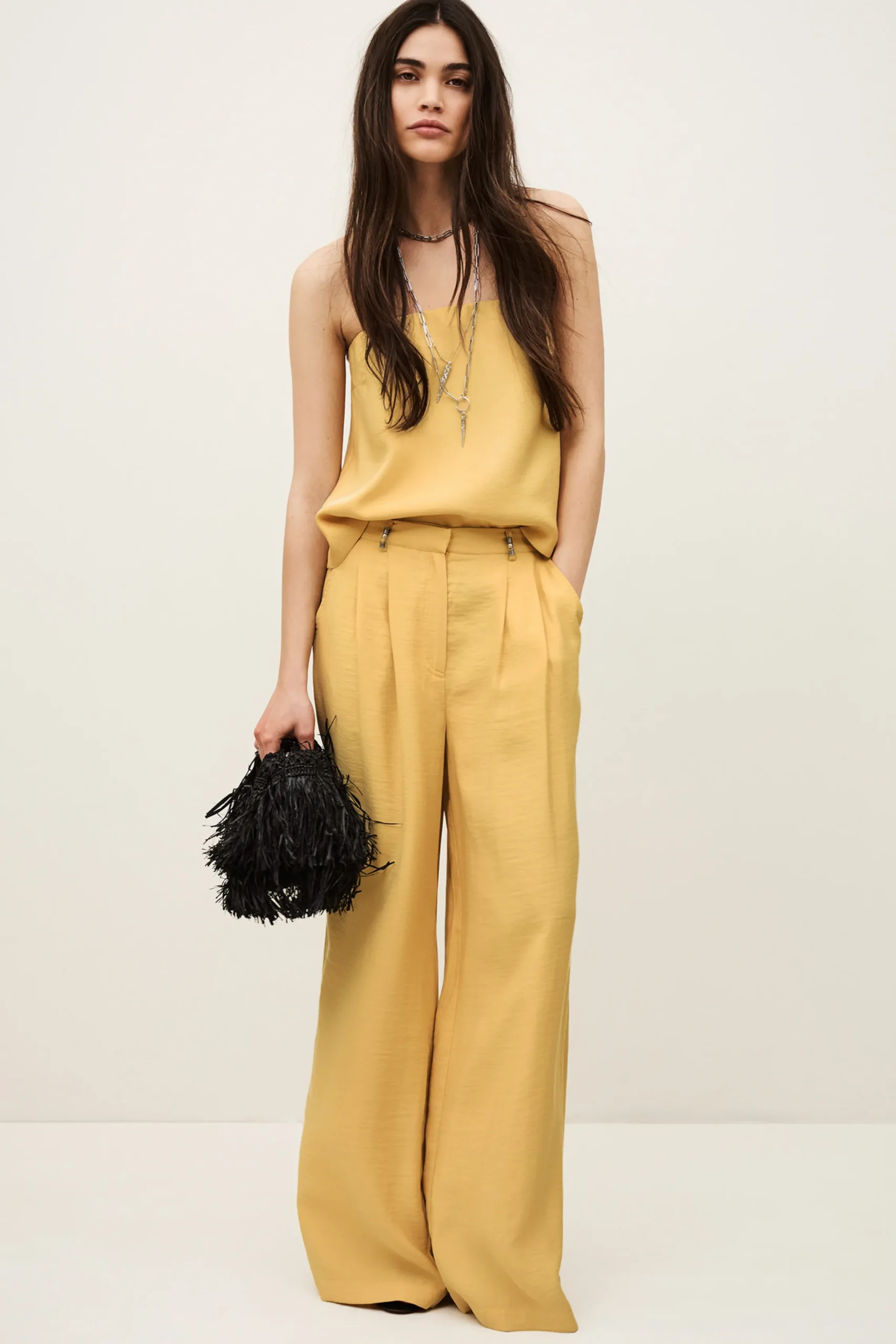 Ba&Sh DEBORAH top bustier JAUNE New