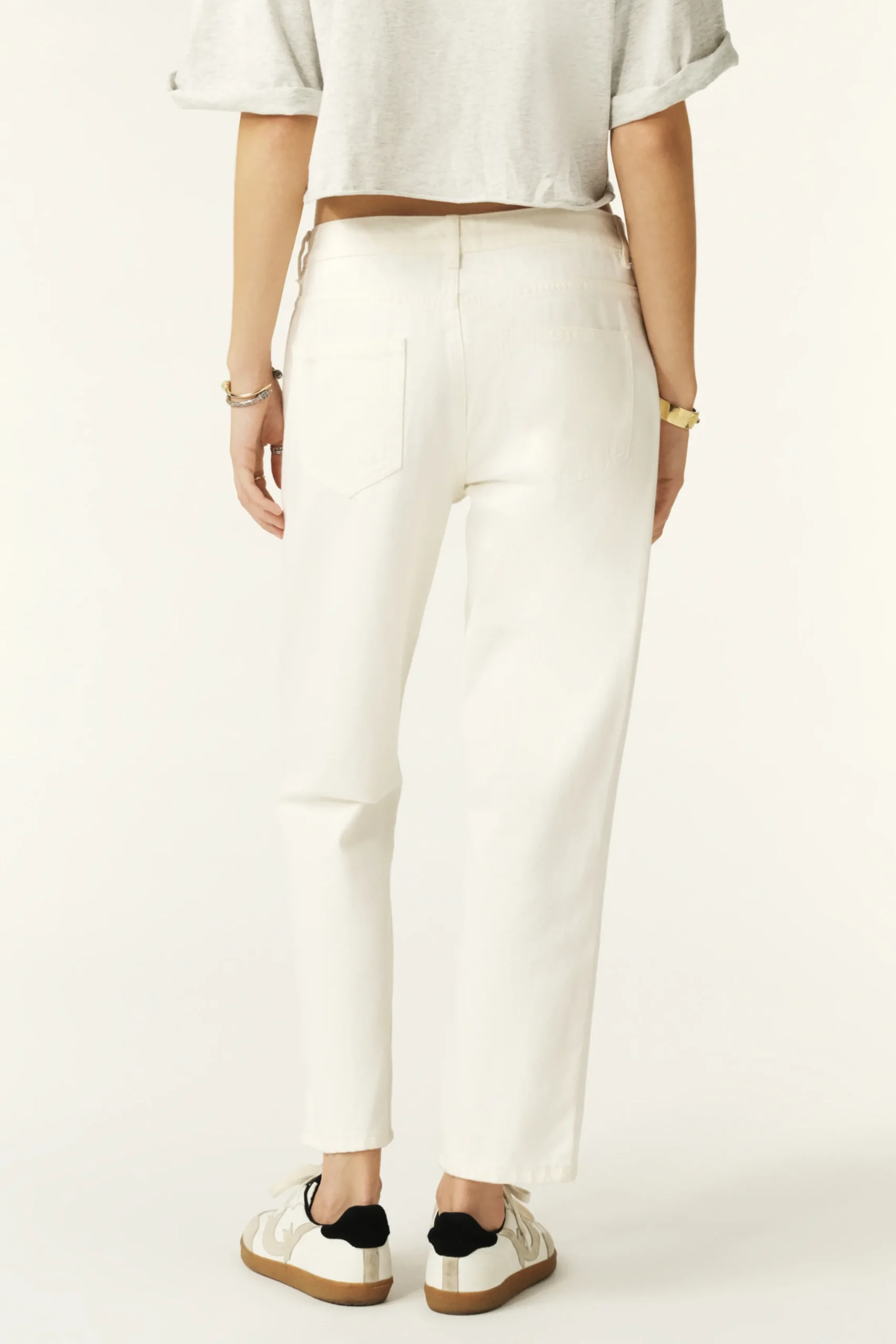 Ba&Sh DEVON Jeans straight BLANC Hot