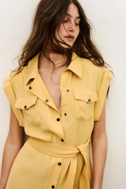 Ba&Sh DIALA robe courte JAUNE Sale