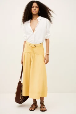 Ba&Sh DONIA jupe midi JAUNE