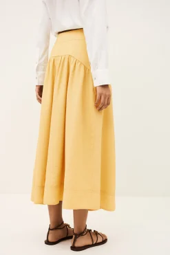 Ba&Sh DONIA jupe midi JAUNE