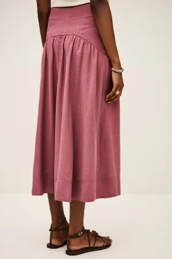 Ba&Sh DONIA jupe midi ROSE Sale