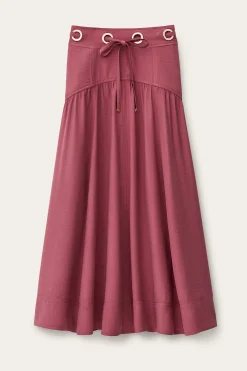 Ba&Sh DONIA jupe midi ROSE Sale