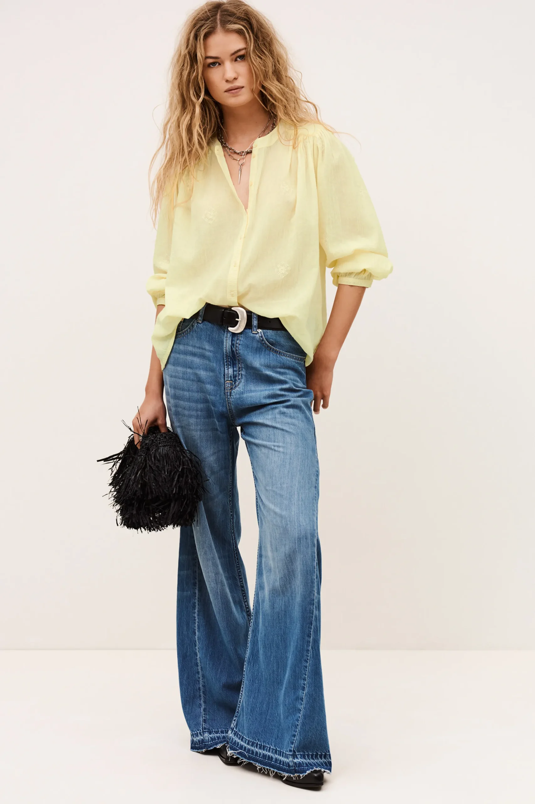 Ba&Sh DUHA blouse oversize coton JAUNE Clearance