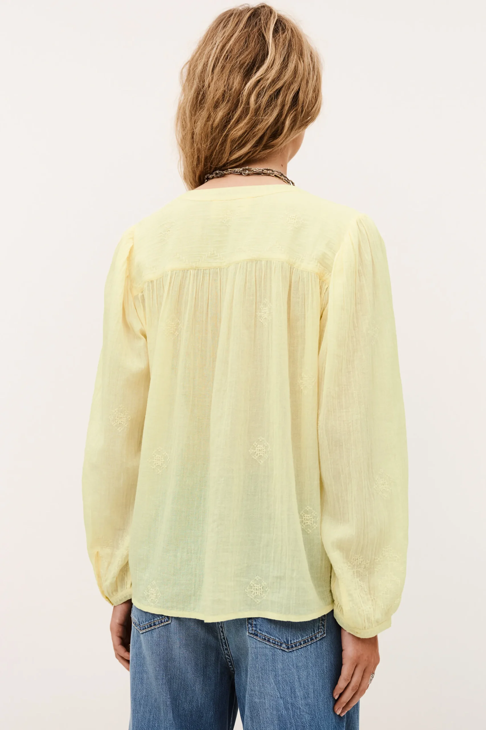 Ba&Sh DUHA blouse oversize coton JAUNE Clearance