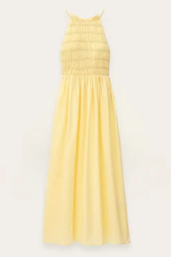 Ba&Sh ERIS robe smockée longue JAUNE Clearance