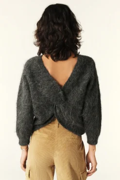 Ba&Sh FILL pull manches longues GRIS Clearance