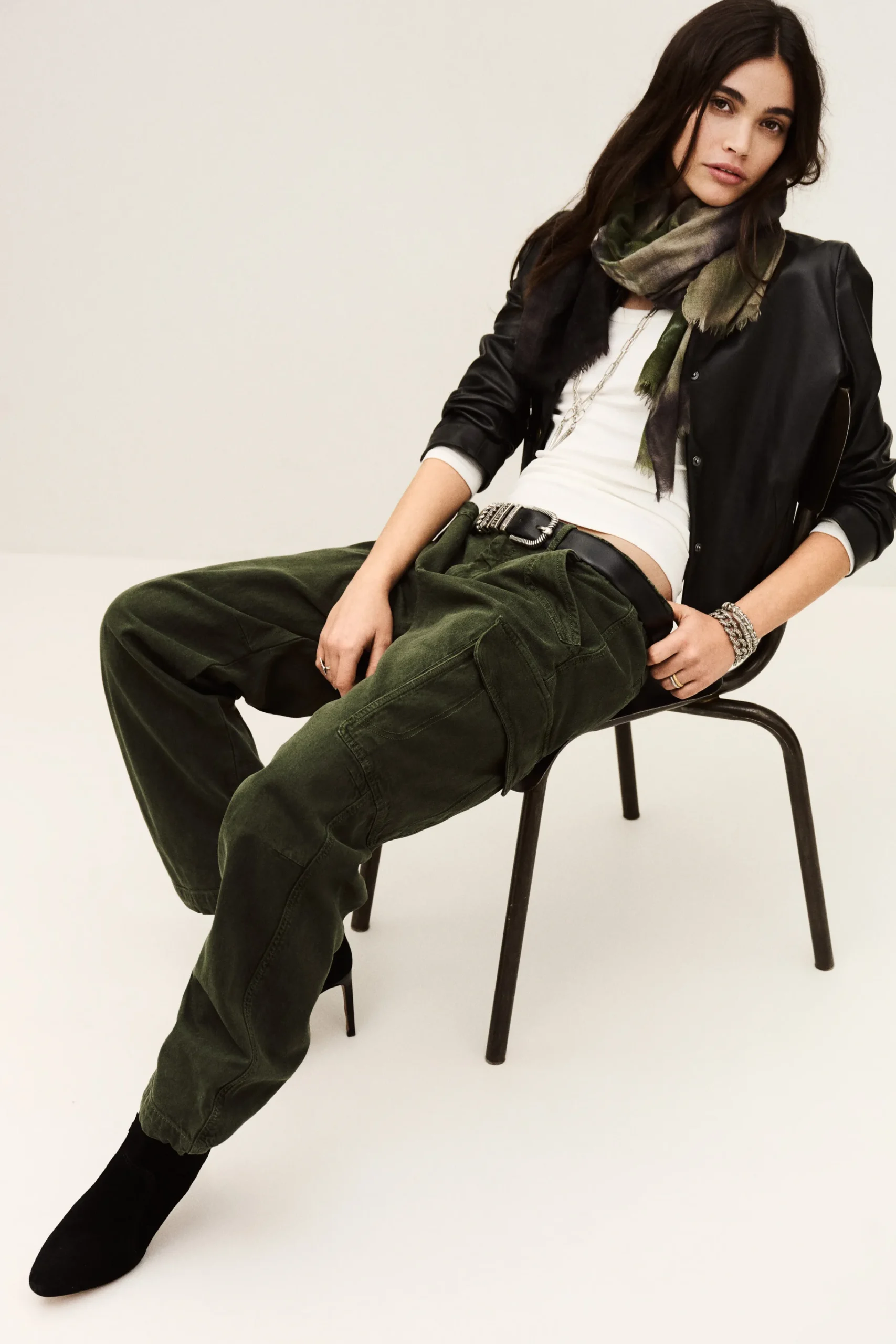 Ba&Sh FINO pantalon cargo jogger VERT Hot