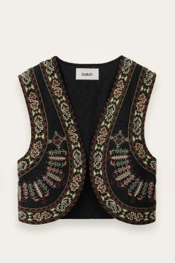 Ba&Sh FOSCA gilet brodé court GRIS Best