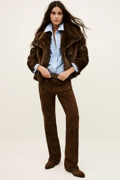 Ba&Sh FOXY manteau fausse fourrure MARRON Best
