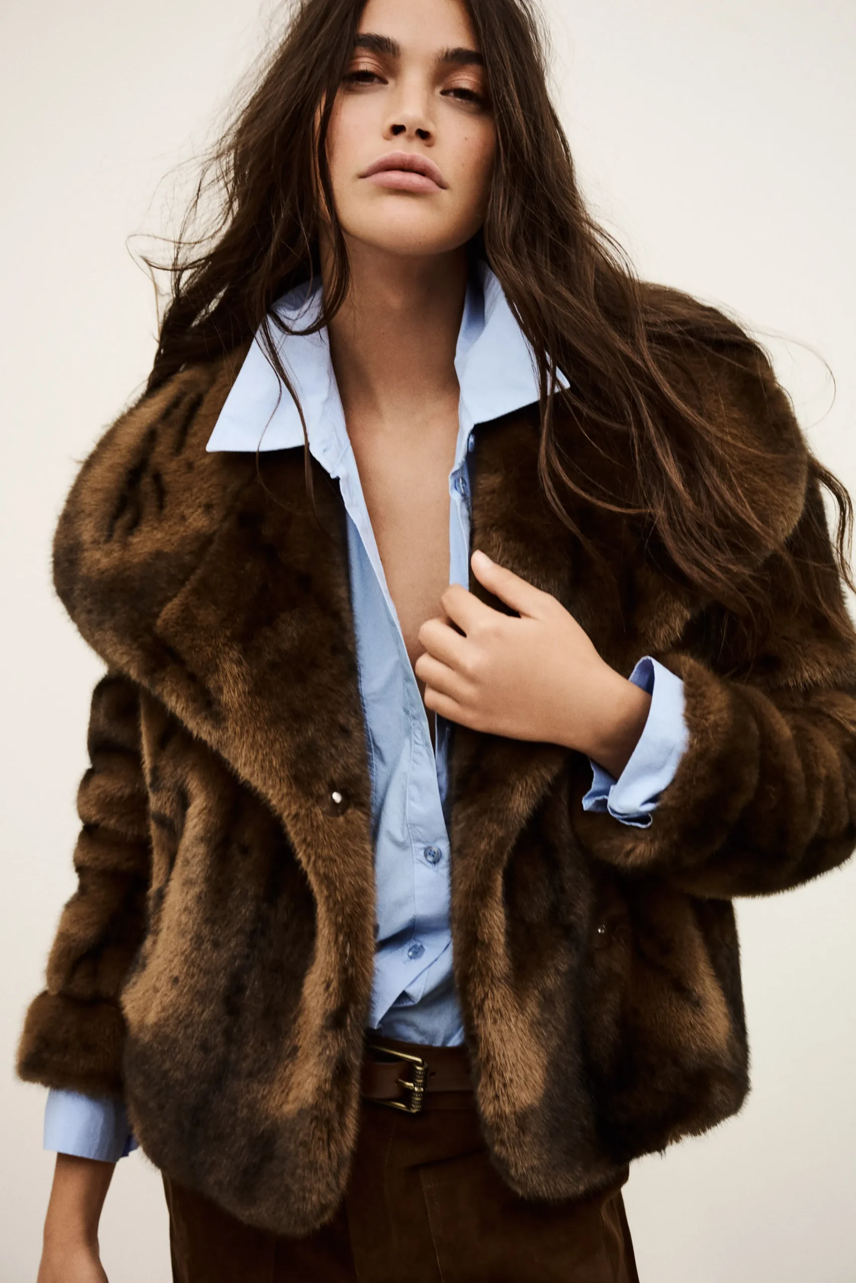 Ba&Sh FOXY manteau fausse fourrure MARRON Best